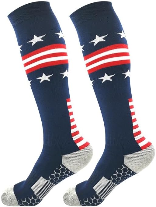 American Flag Athletic Knee-High Socks for Baseball Softball Football Soccer Men