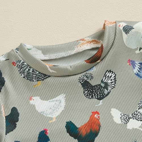 SAYOO Cow Print Baby Romper Western Farm Clothes for Toddler and Kids
