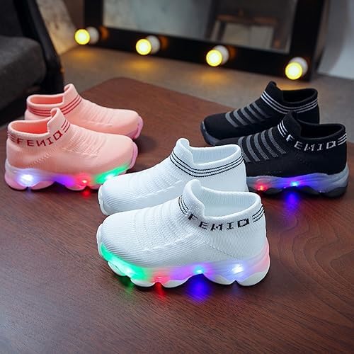 Baby Girls Lightweight Flashing Sneakers