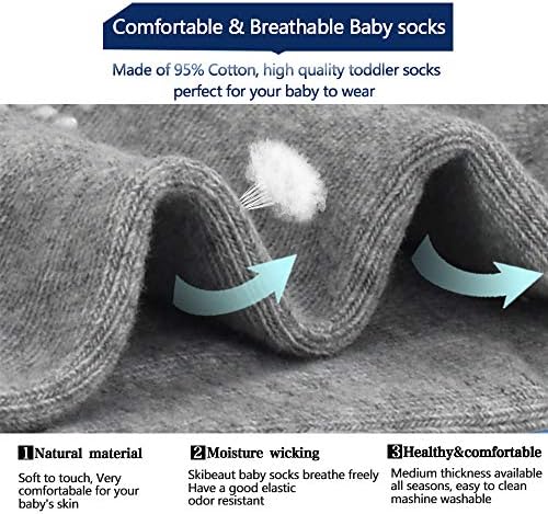 SkiBeaut Anti-Slip Socks for Toddlers Grippers More Fun