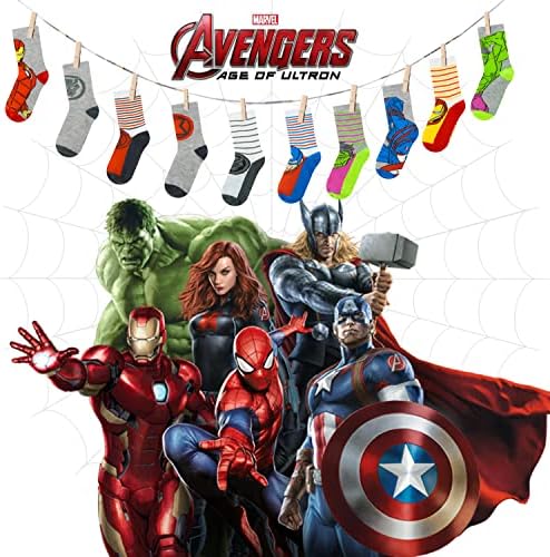 Marvel Superheros Boys Socks 10-Piece Set for Kids