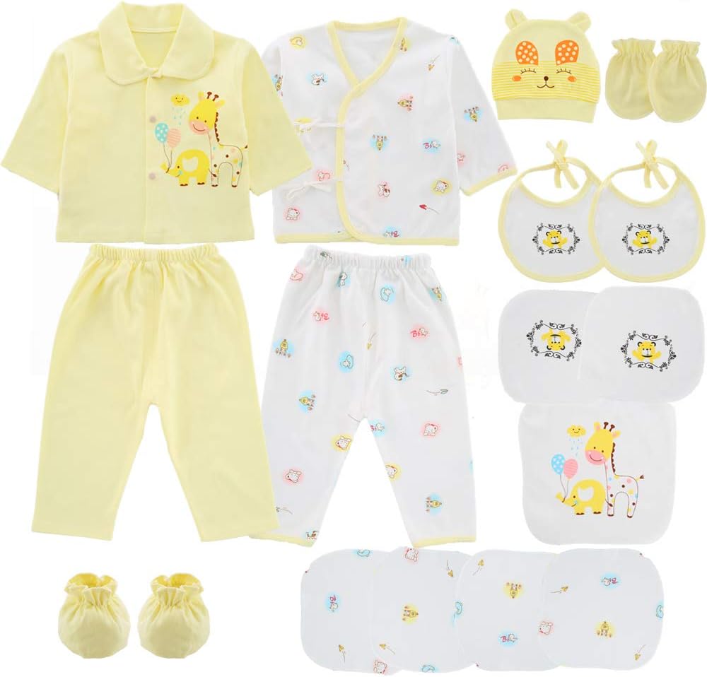 Okpuzee 18PCS Newborn Baby Girl Clothes Preemie Outfit 0-3 Months