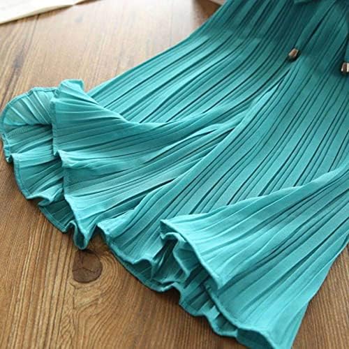 Baby Little Girls Soft Cotton Flowy Wide Leg Ruffled Pants