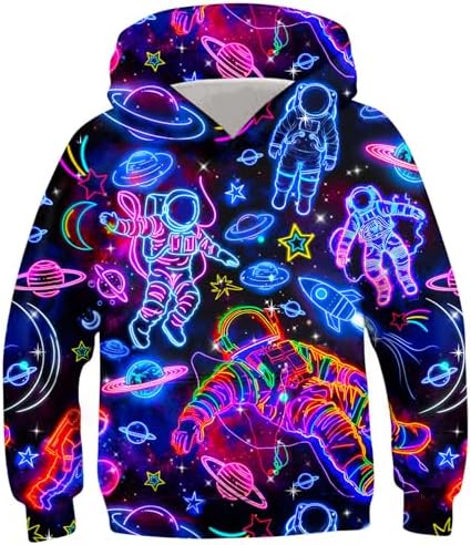 RAISEVERN 3D Print Kids Pullover 6-16T