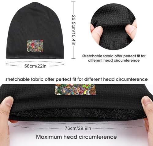Unisex Skull Spiderman Knitted Cap Warm Winter Hat for Men and Women