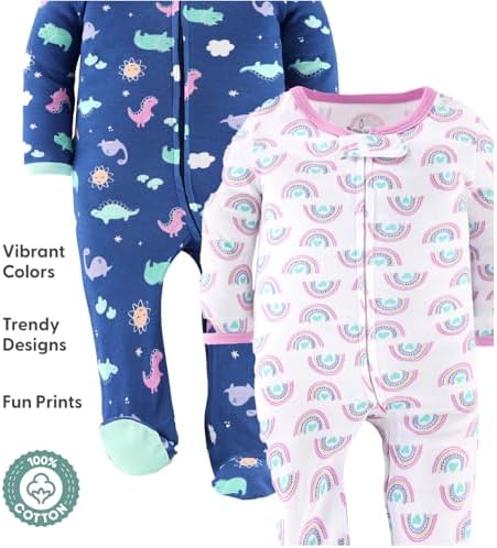 Peanutshell Baby Pajamas Kids Footed Sleepers for Newborn to 9 Months
