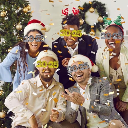 2025 New Year Glitter Glasses