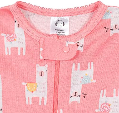 Gerber Baby Girls 2-Pack Footed Pajamas