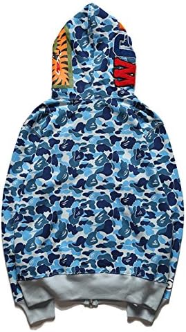 XAHIIAO Youth Fashion Camo Hoodie Zipper Embroidery Hooded Sweater Jacket Men Women
