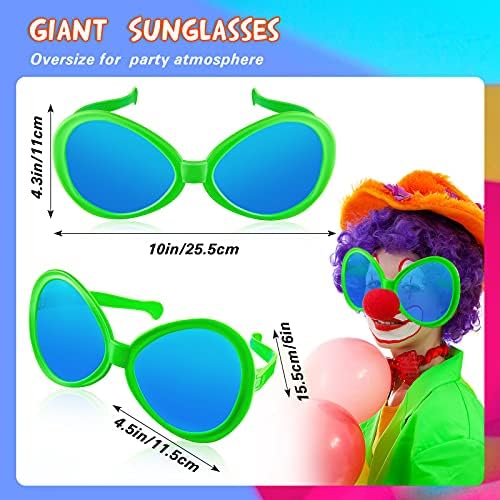 2 Pcs Jumbo Clumsy Sunglasses Funny Party Props for Adults