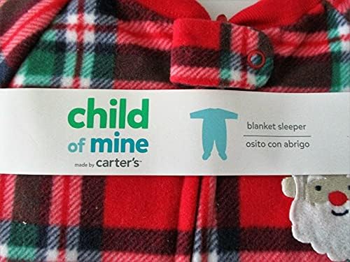 Carters Child of Mine Santas Holiday Plaid Print Blanket