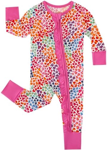 DREAMHALO Baby Girl Romper - Bamboo Viscose 2-Way Zipper