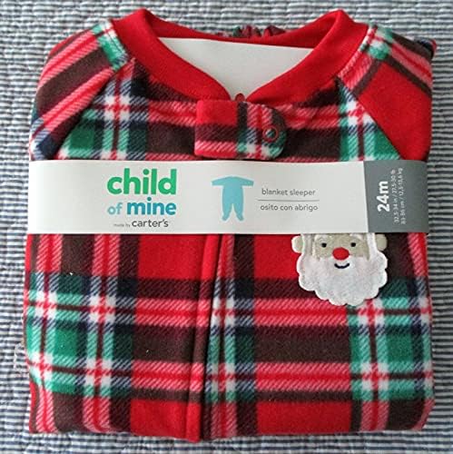 Carters Child of Mine Santas Holiday Plaid Print Blanket