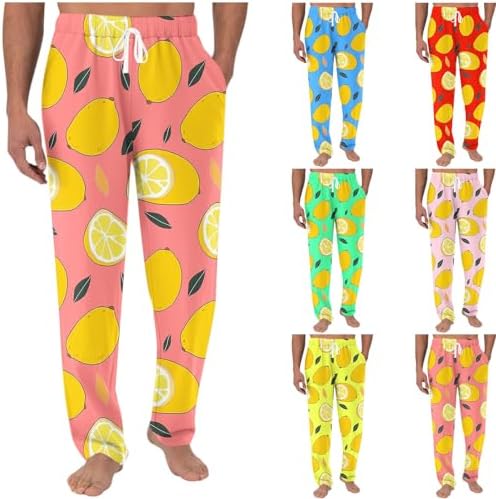 Mens Comfy Drawstring Pajama Pants with Pockets