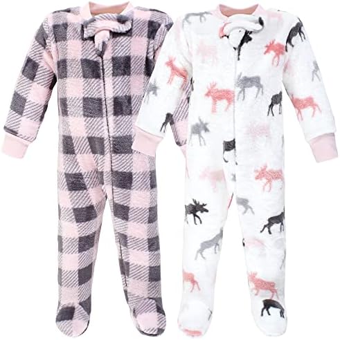 Hudson Baby Baby Girls Plush Sleep and Play Set