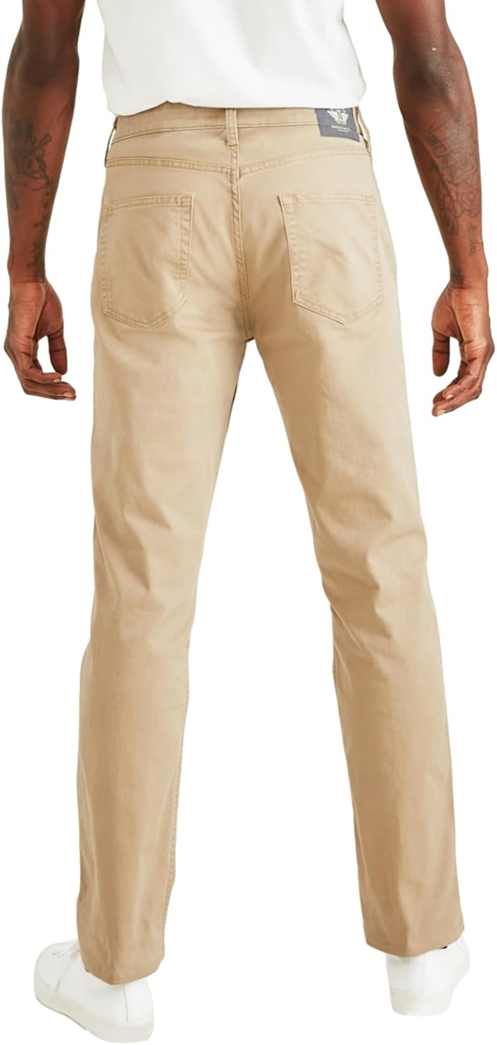 Durable Straight Fit Khaki Pants for Men