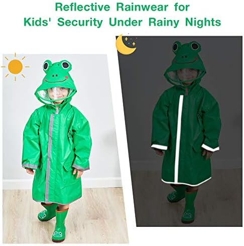 Fun 3D Cartoon Rain Poncho for Kids Waterproof and Hole-Free