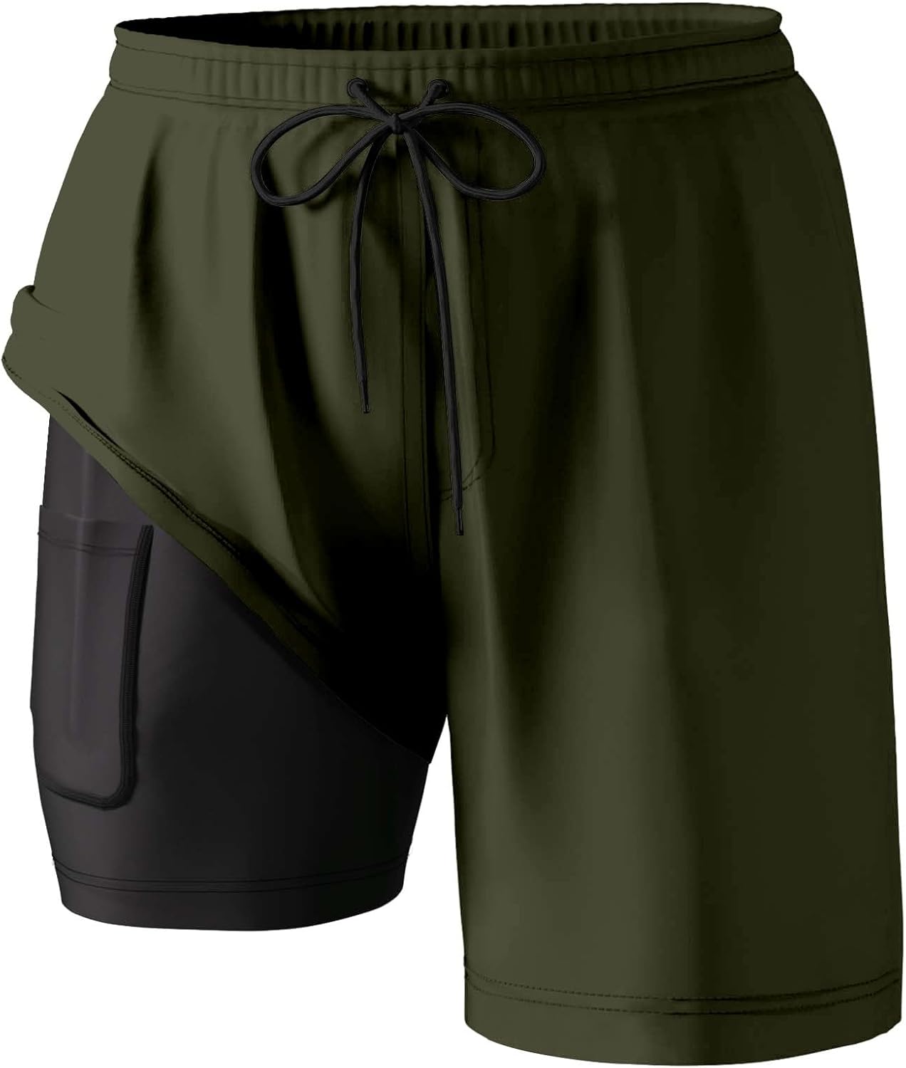 Quick-Dry Compression Swim Trunks for Men