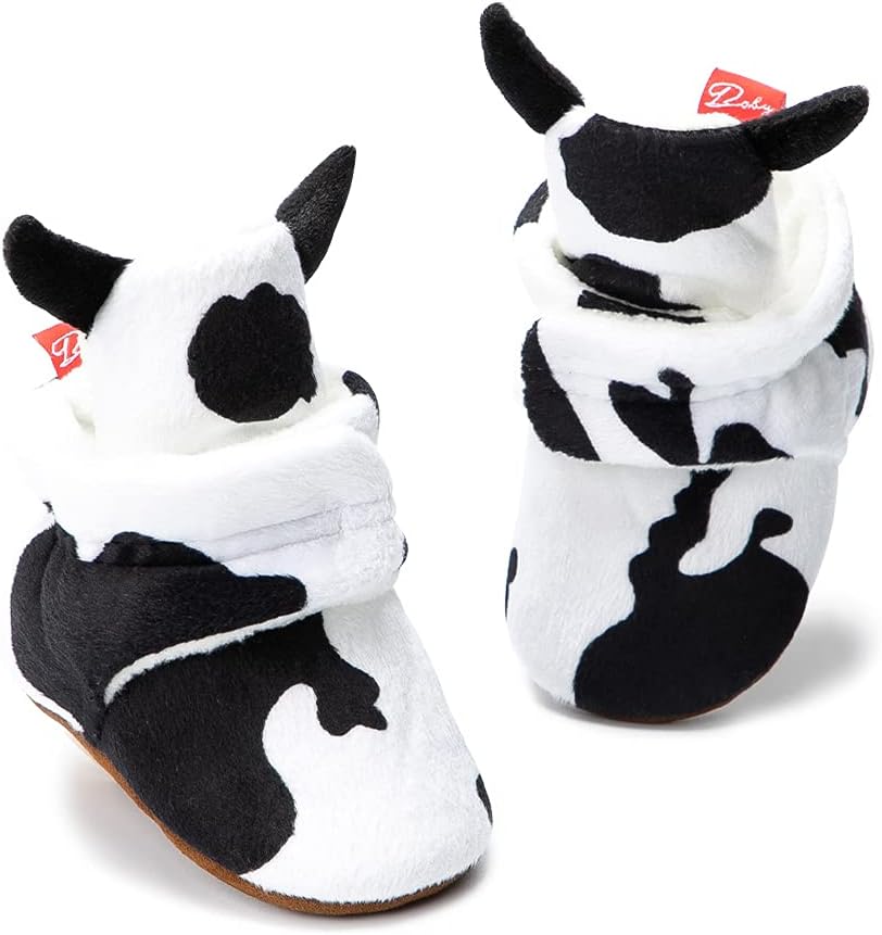 Ohsofy Winter Soft Booties for Babies Non-Slip Warm Hook Loop