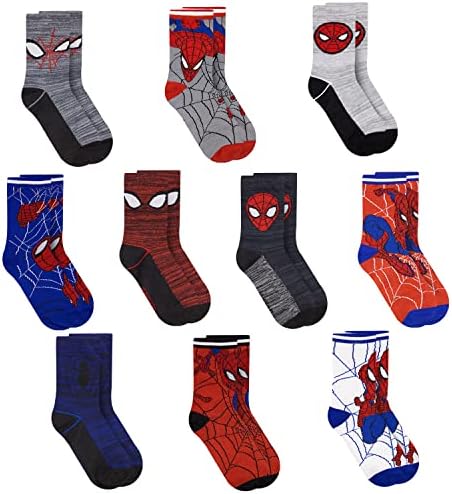 Spiderman Boys Socks 10-Pack Marvel toddlers legendary