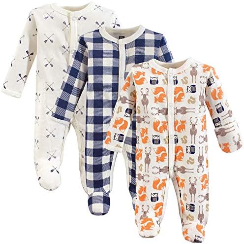 Hudson Baby Baby Girls Cotton Sleep and Play Set