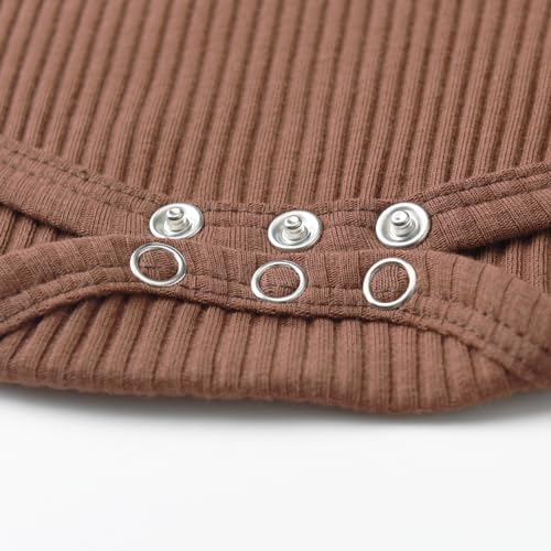 Ribbed Cotton Romper Pants Set for Newborn Boys Girls