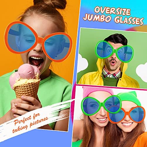 2 Pcs Jumbo Clumsy Sunglasses Funny Party Props for Adults