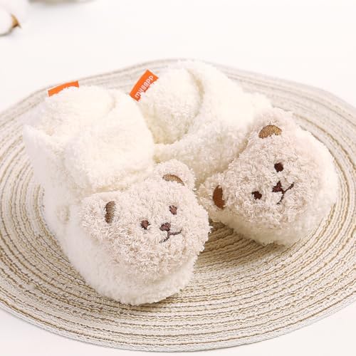 Stay-On Non-Slip Fleece Booties for Newborn Boys Girls