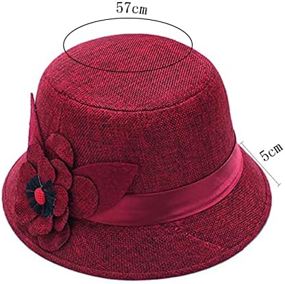 Elegant 1920s Round Straw Sun Hat for Women Girls