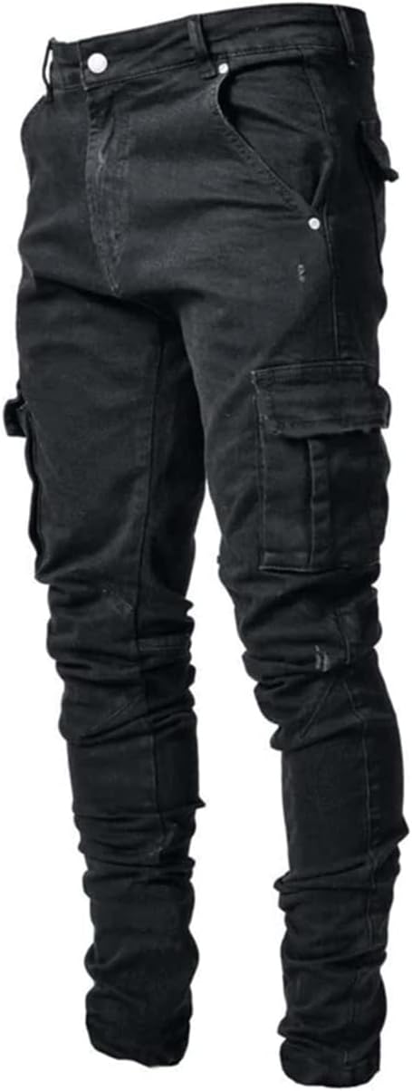 HUNGSON Slim Fit Ripped Jeans for Men