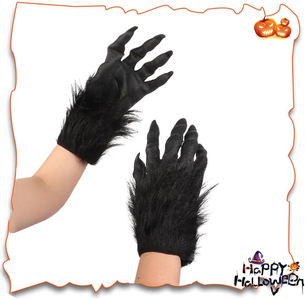 Scary Halloween Werewolf Gloves The Perfect Cosplay glove for Furry Friends