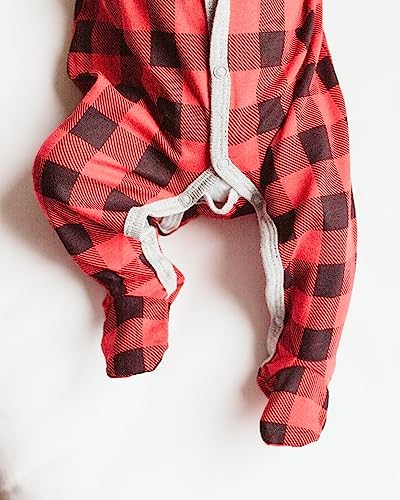 Snugabye Infant Buffalo Plaid Footed Sleeper