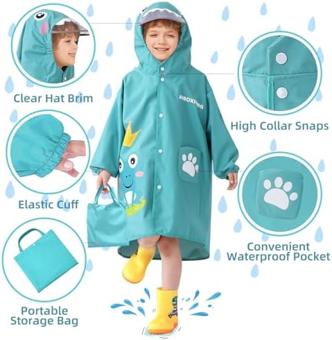 Durable Waterproof Rain Poncho for Kids