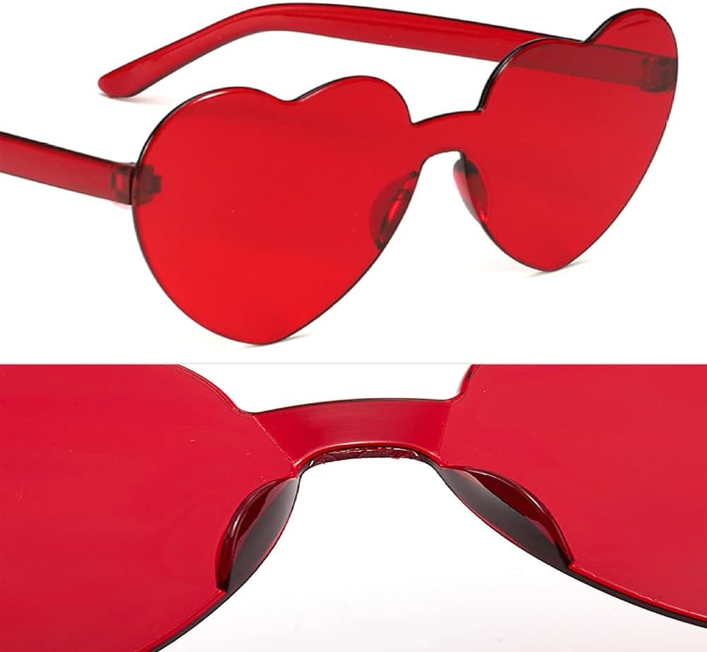2Pcs Heart Shaped Sunglasses for Valentines Day