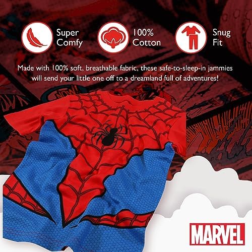 Marvel Spider-Man 2-Piece Pajama Set for Kids Soft Cute