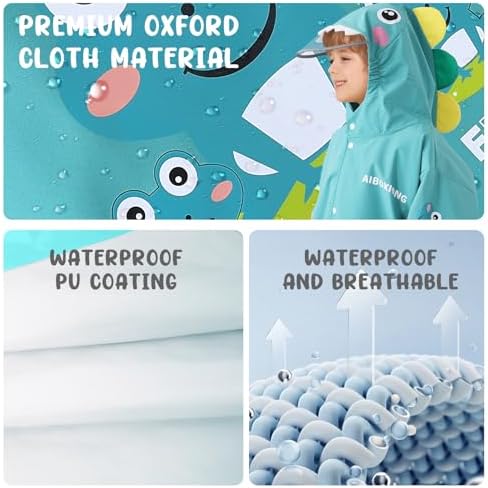 Durable Waterproof Rain Poncho for Kids