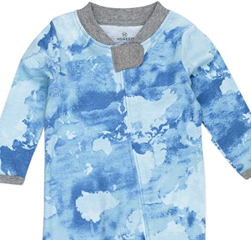 HonestBaby Organic Cotton Sleep Play Footie for Baby Boys