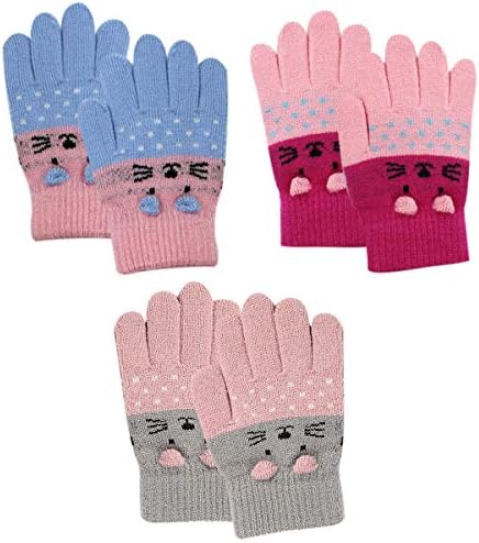 Cute Cat Winter Gloves for Kids