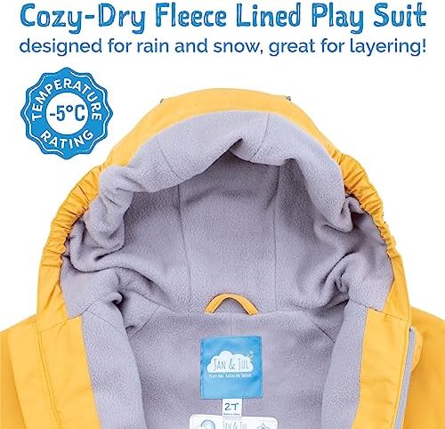 JAN JUL Waterproof Fleece Lined Snow Suit Coveralls for Toddlers and Kids