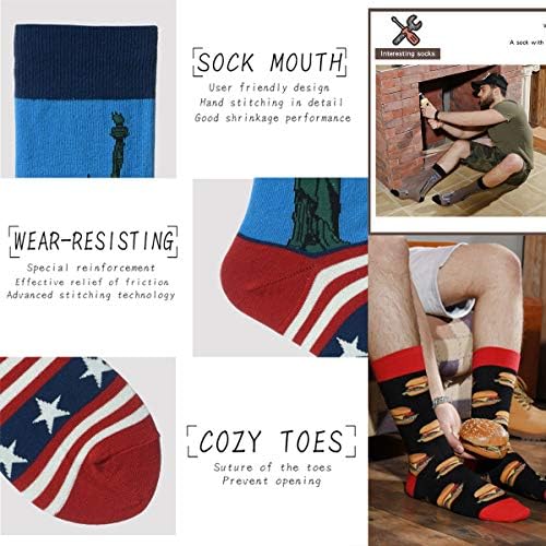 Trendy Mens Funny Pattern Dress Socks