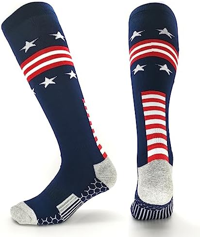 American Flag Athletic Knee-High Socks for Baseball Softball Football Soccer Men