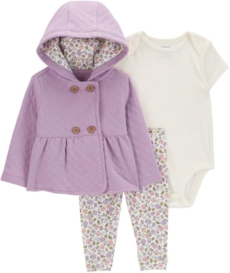 Carters Baby Girls 3-Piece Quilted Jacket Set