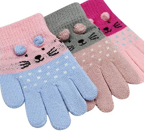 Cute Cat Winter Gloves for Kids