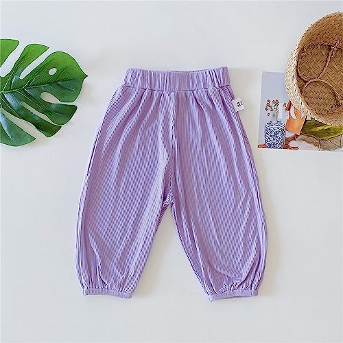 High Waist Elastic Summer Cool Pants for Girls - Comfortable and Lightweight