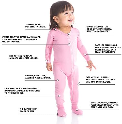 KicKee Print Footie with Zipper