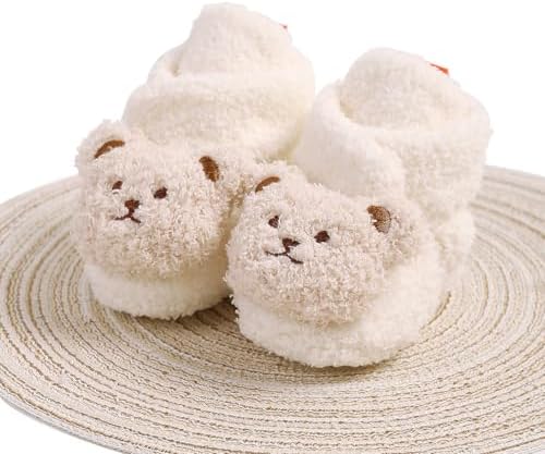 Stay-On Non-Slip Fleece Booties for Newborn Boys Girls