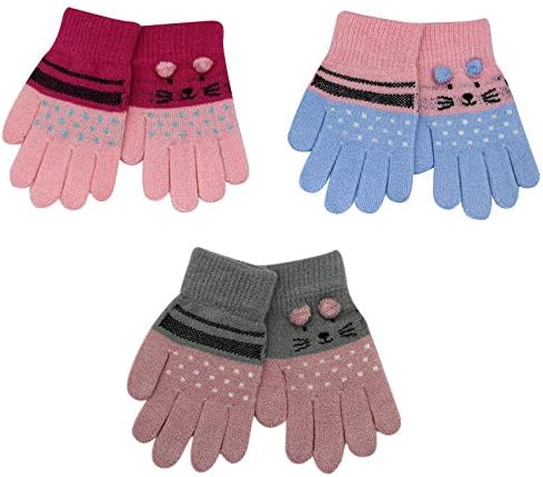 Cute Cat Winter Gloves for Kids