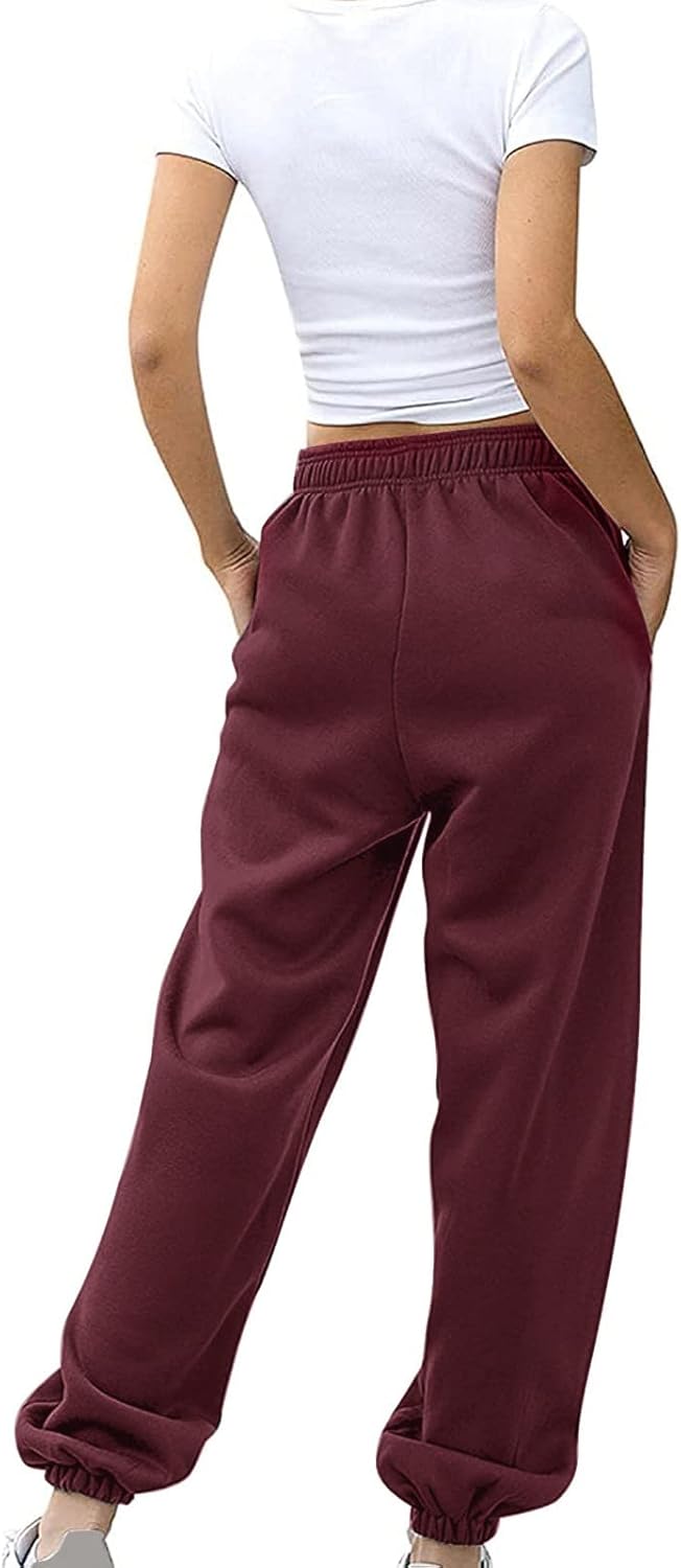 Womens High Waisted Jogger Sweatpants with Pockets