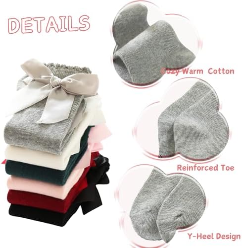 UTTPLL Baby Girls Cute Design Knee High Socks for Toddler Girls