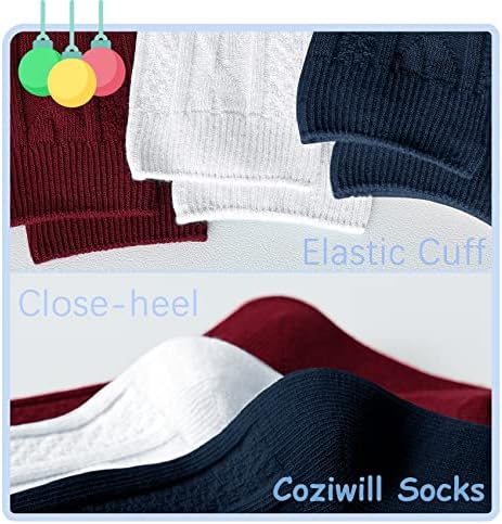 Coziwill Baby Knee High Socks 0-12 Months 3 Pairs